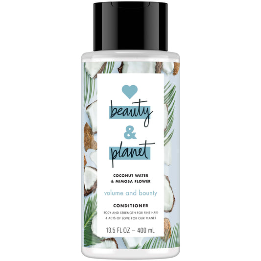 Love Beauty & Planet -Coconut Water & Mimosa Flower Volume & Bounty Shampoo & Conditioner- Combo - 13.5 fl oz each